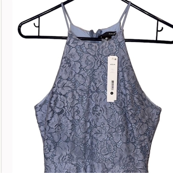 NWT Aqua Dusty Blue Lace Dress Women’s Sz S - Picture 6 of 11